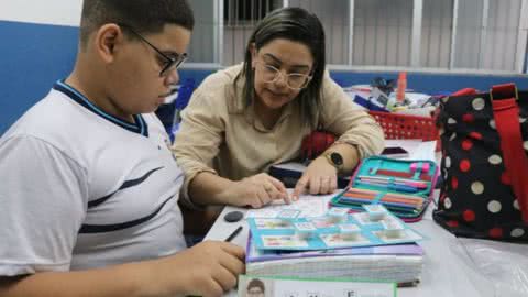 A proposta é desenvolvida na Escola Municipal Franklin Delano Roosevelt, em Vicente de Carvalho - Imagem: reprodução redes sociais