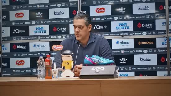 Paulo Bracks falou publicamente pela segunda vez desde sua chegada ao Santos - Imagem: Jelson Henrique/Rádio CBN Santos