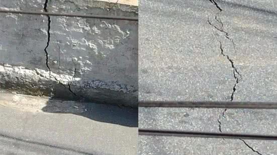 Rompimento da tubulação assustou os moradores, e por orientação da Defesa Civil, precisaram evacuar suas casas - Imagem: Divulgação