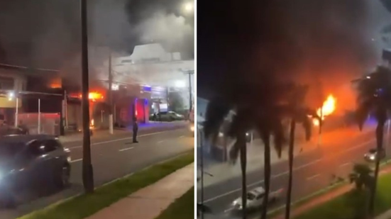 Ação rápida dos bombeiros impediu que causase maiores danos - Imagem: Reprodução/ Redes Sociais